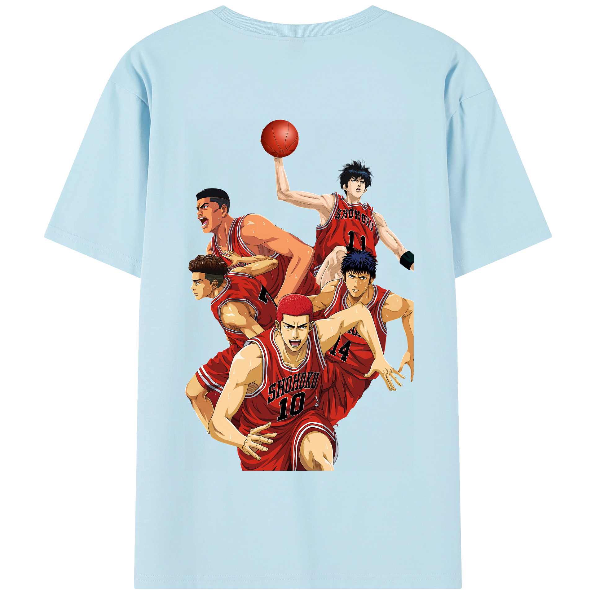 SLAM DUNK／スラムダンク 綿100％半袖Tシャツ（背面プリント）